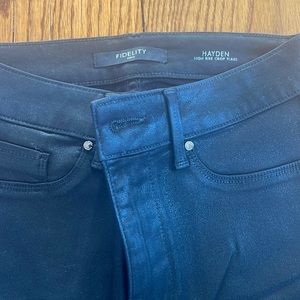 Fidelity high rise cropped frayed hem